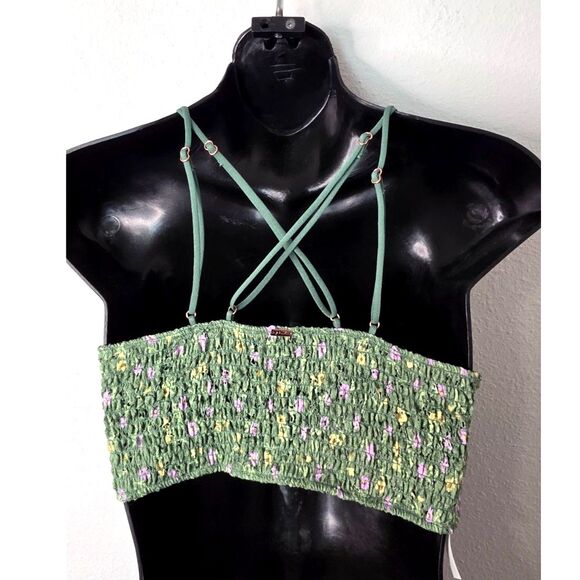 Victoria’s Secret PINK Green Floral Bralette XL - Picture 6 of 8